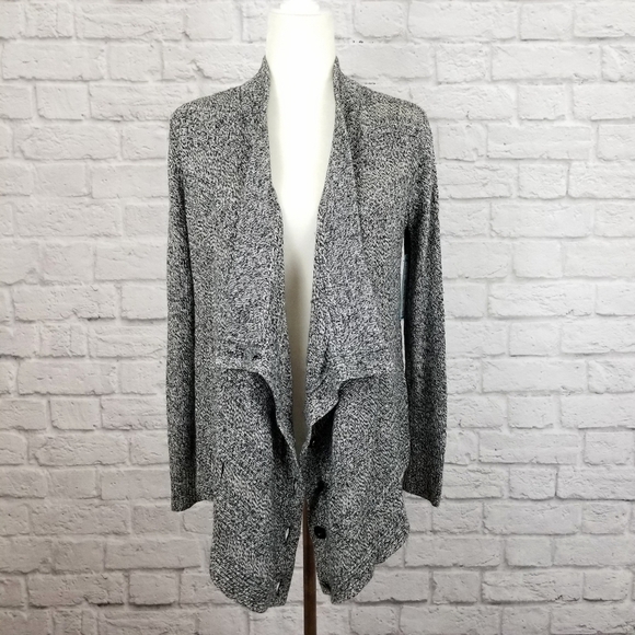 Alice + Olivia gray draped button front cardigan women's size XS New With Tsgs - Picture 7 of 9